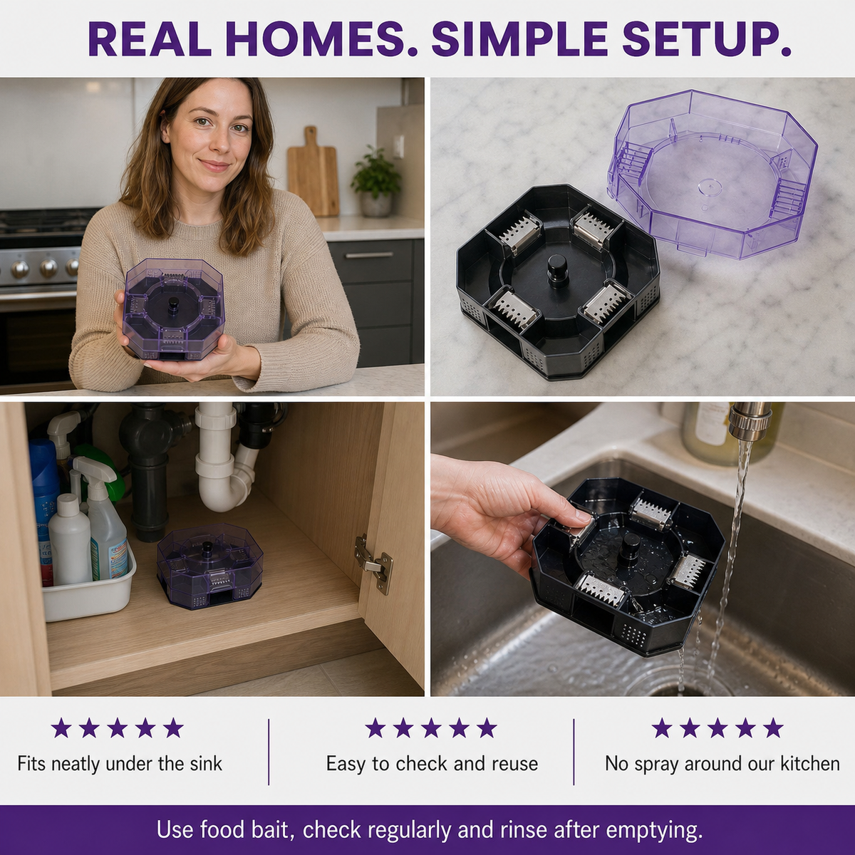 ๐ชณโจ Reusable No-Spray Roach Trap โ Chemical-Free, Washable & Easy to Reuse ๐ โป๏ธ