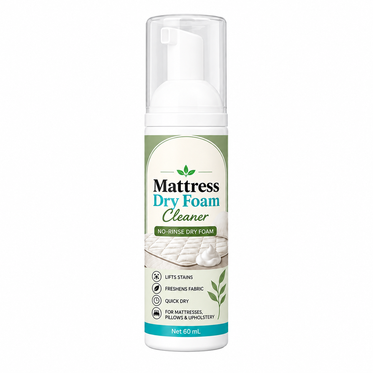 No-Rinse Mattress &Upholstery Foam Cleaner -Enzyme-Powered DeepCleaning Formulat