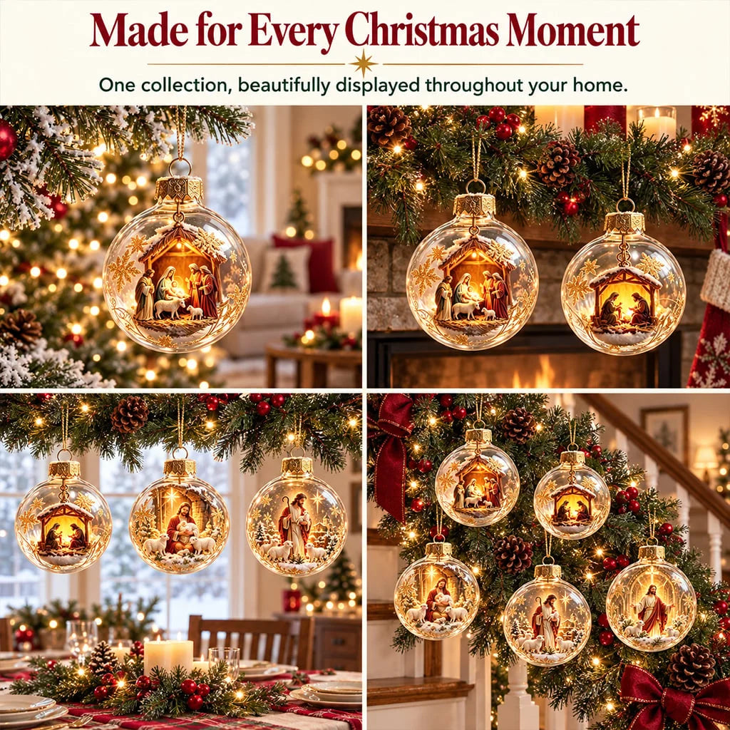 ๐โจ Christian Christmas Ornaments โ Jesus & Nativity Scene Hanging Decorations