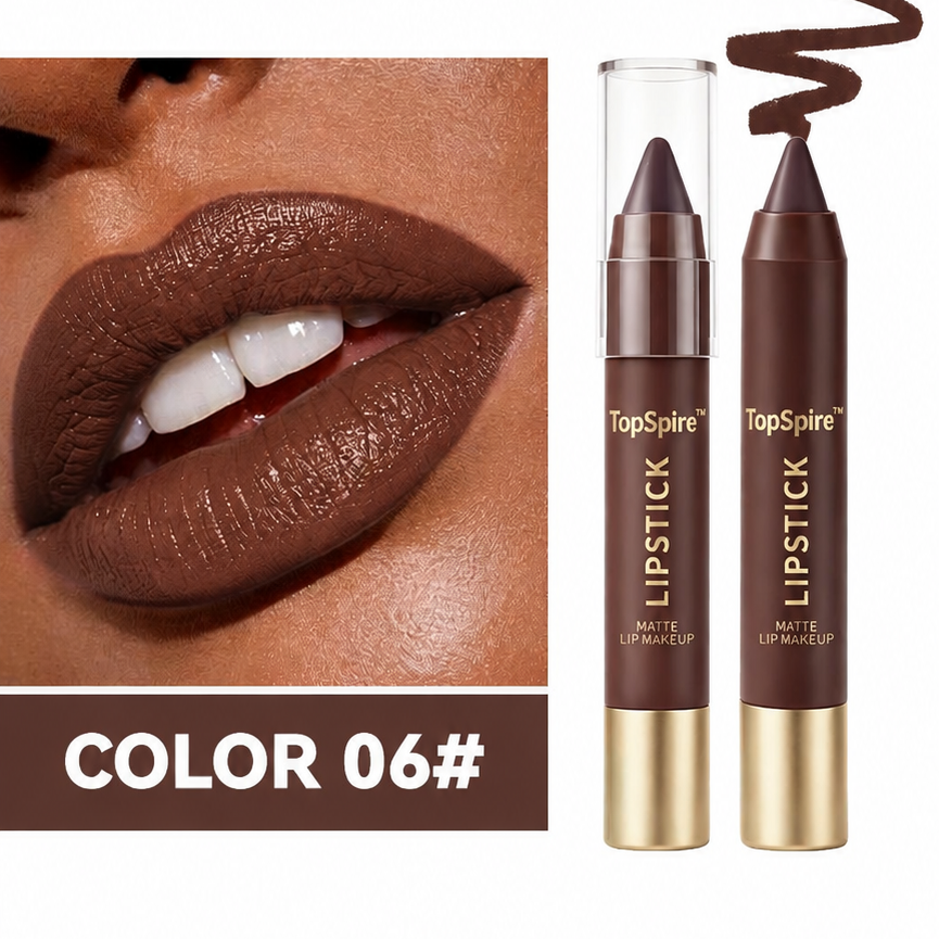 TopSpire™ 6PCS/Set Luxury Matte Lipstick – Soft Velvet Finish & All-Day Color