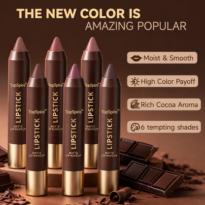 TopSpire™ 6PCS/Set Luxury Matte Lipstick – Soft Velvet Finish & All-Day Color