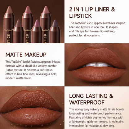 TopSpire™ 6PCS/Set Luxury Matte Lipstick – Soft Velvet Finish & All-Day Color