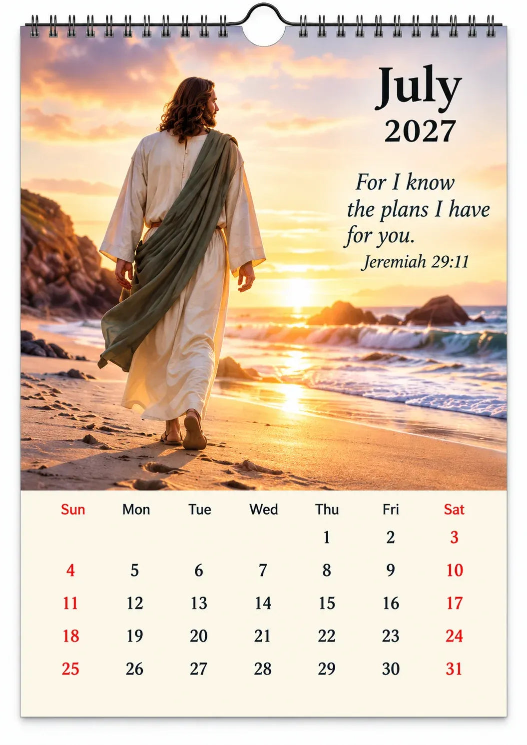 ✝️ 2027 Seasons of Faith Wall Calendar | 12 Months of Christian-Inspired Artwork, Peaceful Countryside Scenes & Shepherd Imagery