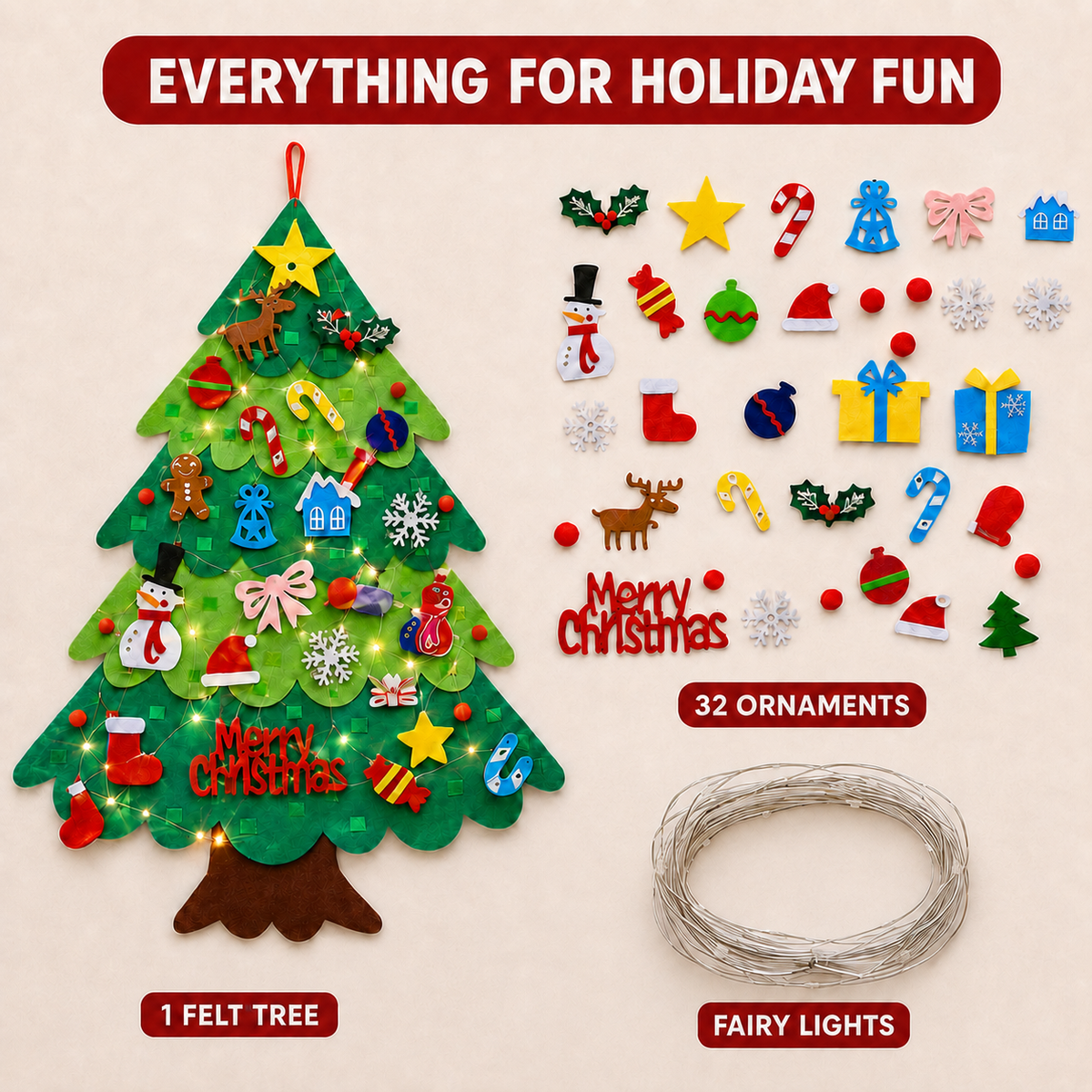 🔥Last Day 50% OFF🎁 - Felt Christmas Tree🎄