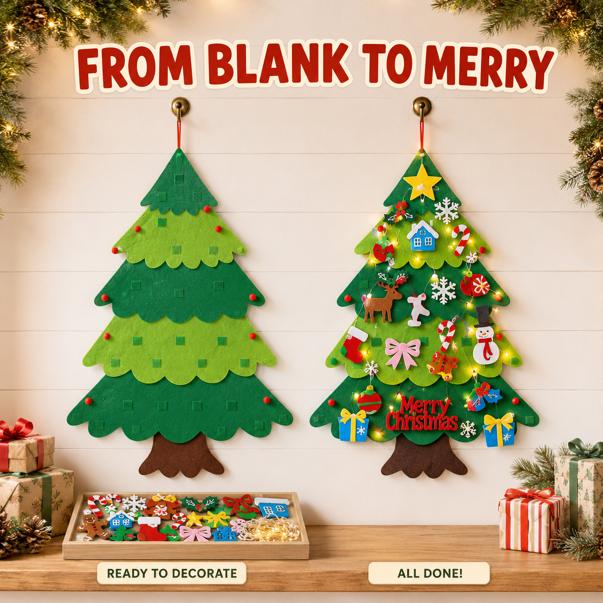 🔥Last Day 50% OFF🎁 - Felt Christmas Tree🎄