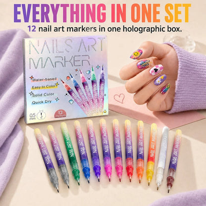 🔥Last Day 50%OFF🎨12 Colors Nail Art Pens Set