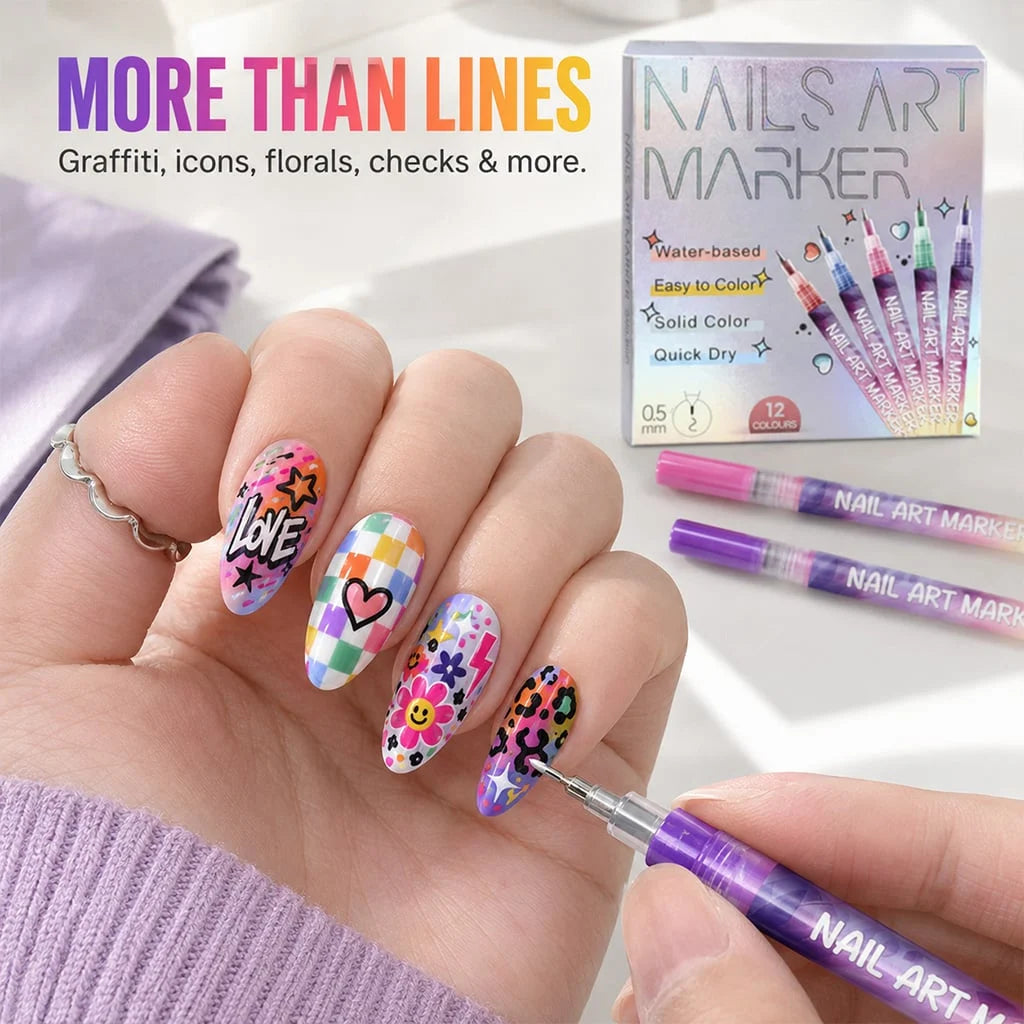 🔥Last Day 50%OFF🎨12 Colors Nail Art Pens Set