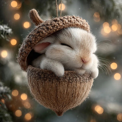 🎁❤️ Forest Animal Acorn Ornaments – Cozy Forest Christmas Ornaments （ 2D ）