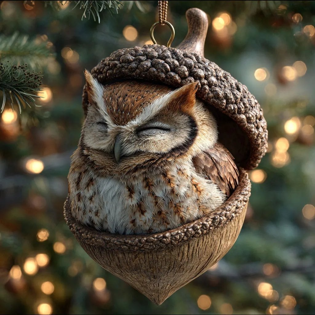 🎁❤️ Forest Animal Acorn Ornaments – Cozy Forest Christmas Ornaments （ 2D ）