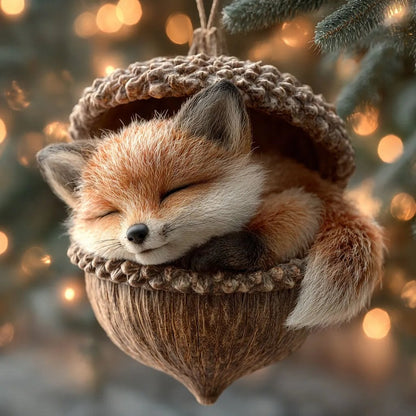 🎁❤️ Forest Animal Acorn Ornaments – Cozy Forest Christmas Ornaments （ 2D ）