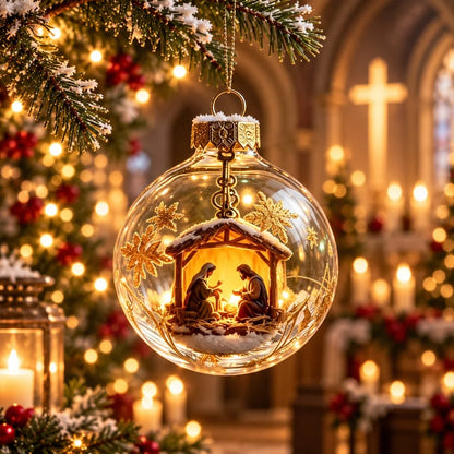 🎄✨ Christian Christmas Ornaments – Jesus & Nativity Scene Hanging Decorations