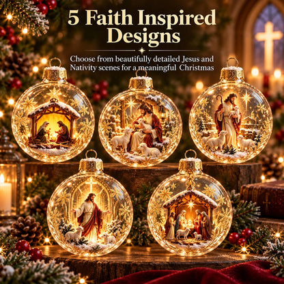 🎄✨ Christian Christmas Ornaments – Jesus & Nativity Scene Hanging Decorations