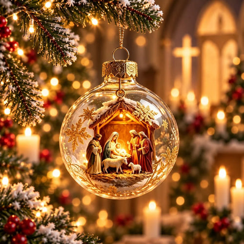 🎄✨ Christian Christmas Ornaments – Jesus & Nativity Scene Hanging Decorations