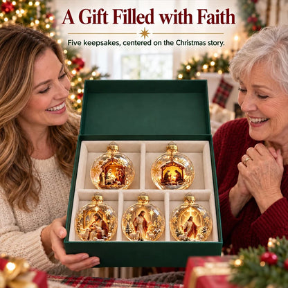 🎄✨ Christian Christmas Ornaments – Jesus & Nativity Scene Hanging Decorations