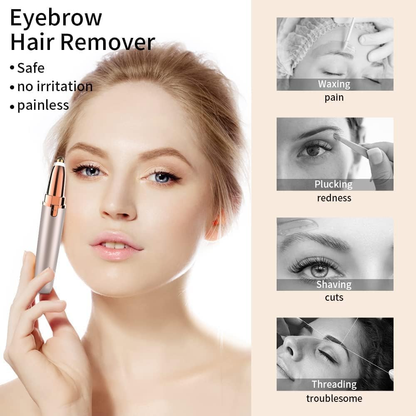 2 in 1 facial & eyebrow hair trimmer for Women,Portable Rechargeable Shaver