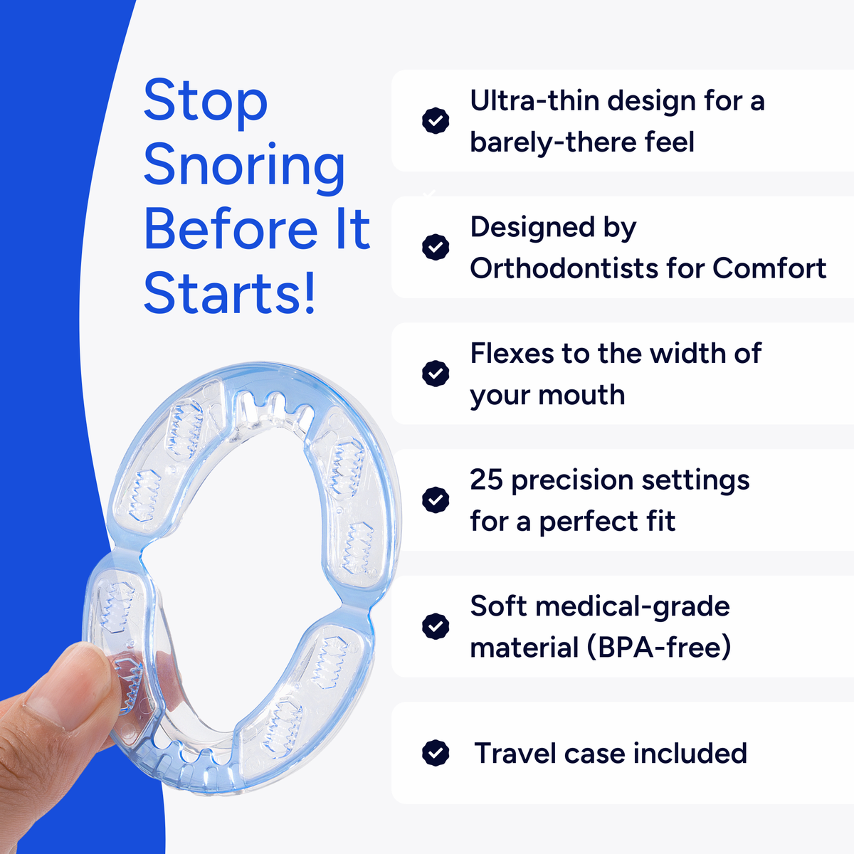 NATRAVOR® Adjustable Anti-Snoring Mouthpiece