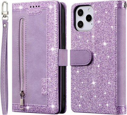 Luxury Zipper Wallet Phone Case for iPhone
