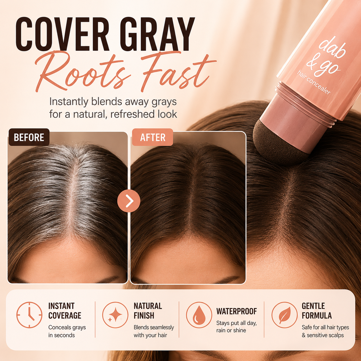 ✨ Instant Hairline Concealer Stick Waterproof Root Cover Up Powder 💖