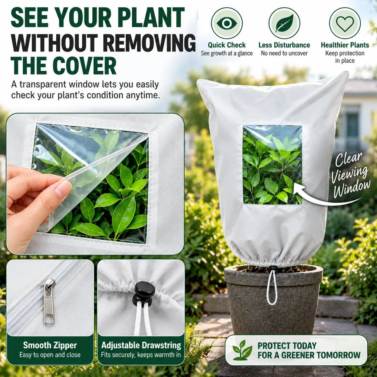 🔥Last Day 60% OFF🌿 WINTER GARDEN ESSENTIAL | Plant Frost Protection Cover – Breathable Reusable Cover for Shrubs, Pots & Young Trees