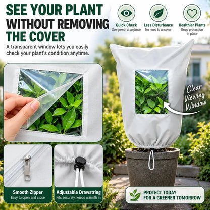 🔥Last Day 60% OFF🌿 WINTER GARDEN ESSENTIAL | Plant Frost Protection Cover – Breathable Reusable Cover for Shrubs, Pots & Young Trees