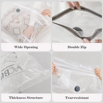 Travel Vacuum Storage Bags with Electric Air Pump – Save Up to 80% Space in Your Luggage