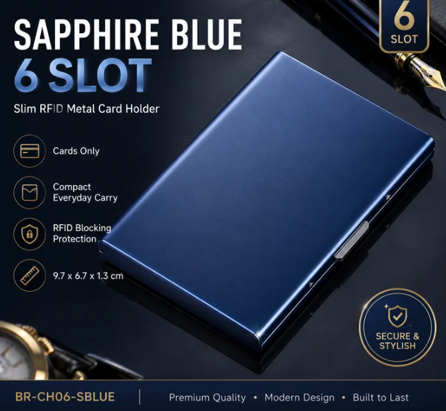 Sapphire Blue card holder
