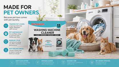 🔥Enjoy 49% OFF today--Washing Machine Cleaner Tablets – Deep Clean Washer Odors, Residue & Pet Hair Buildup