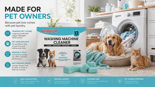 🔥Enjoy 49% OFF today--Washing Machine Cleaner Tablets – Deep Clean Washer Odors, Residue & Pet Hair Buildup