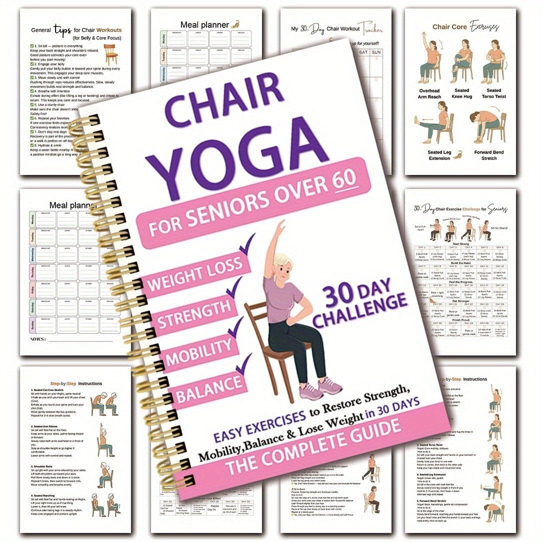 💖Celebrating 100,000+ Happy Customers🔥The Complete Guide to Chair Yoga for Seniors Over 60