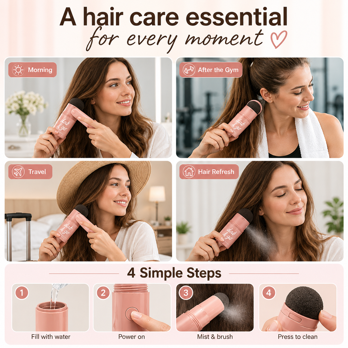 ✨ Instant Hairline Concealer Stick Waterproof Root Cover Up Powder 💖