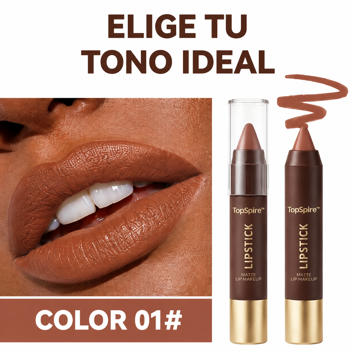 TopSpire™ 6PCS/Set Luxury Matte Lipstick – Soft Velvet Finish & All-Day Color