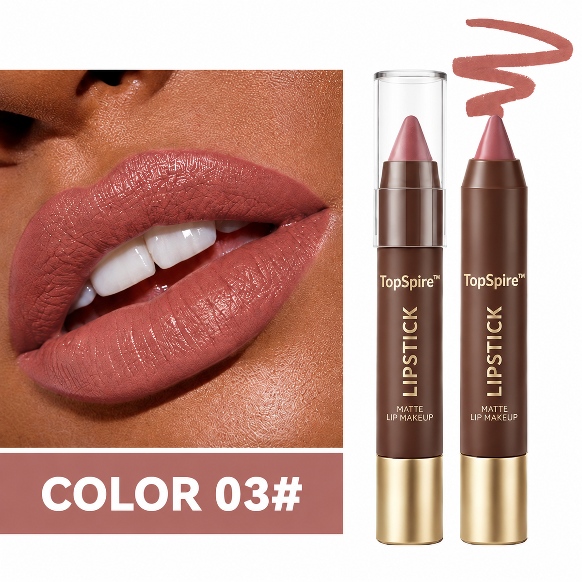 TopSpire™ 6PCS/Set Luxury Matte Lipstick – Soft Velvet Finish & All-Day Color