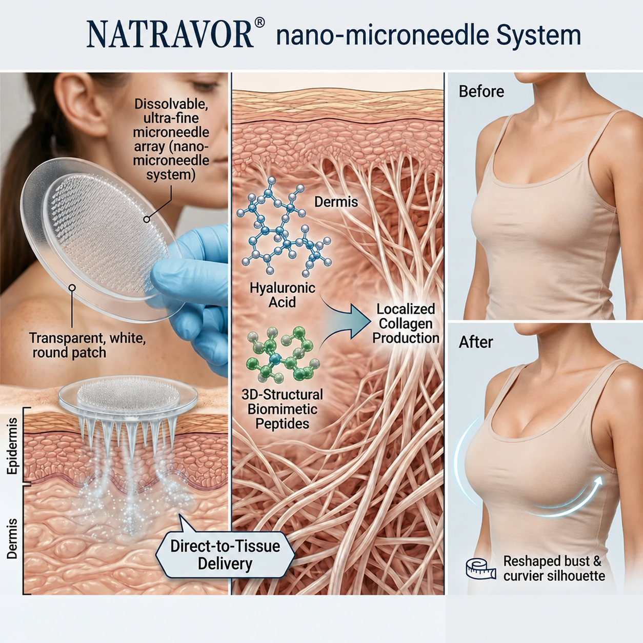 NATRAVOR® Targeted Breast Enhancement Advanced Nano Microneedle Patch