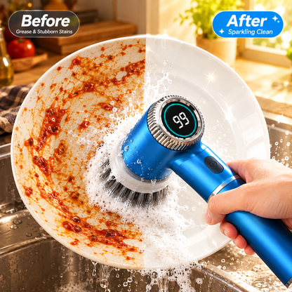 Electric Spin Scrubber,5 Heads Handheld Power Scrubber