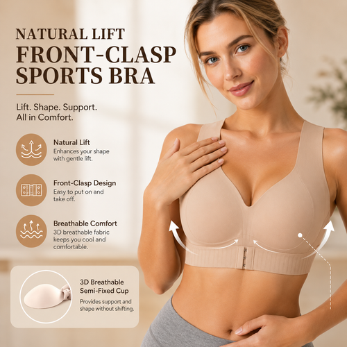 ✨ Front-Closure Posture Bra | Wireless & Breathable ☁️