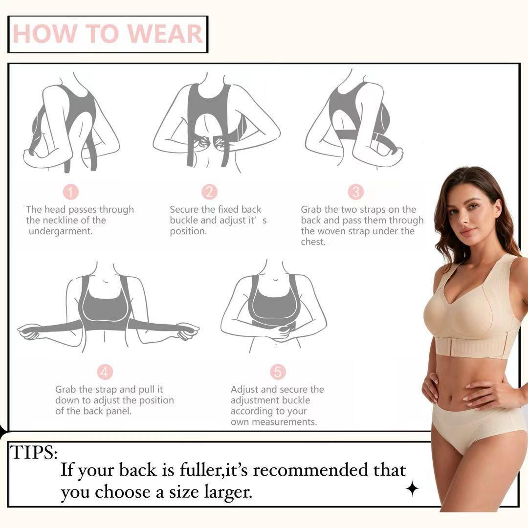 ✨ Front-Closure Posture Bra | Wireless & Breathable ☁️
