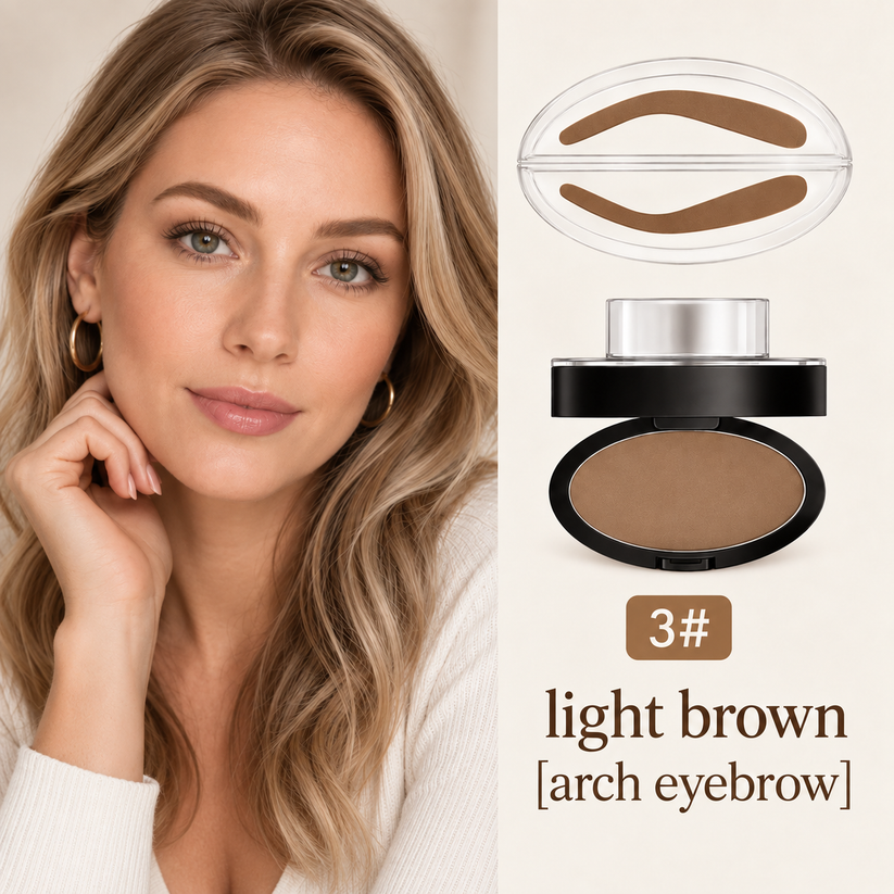 Adult white woman light brown brow shade