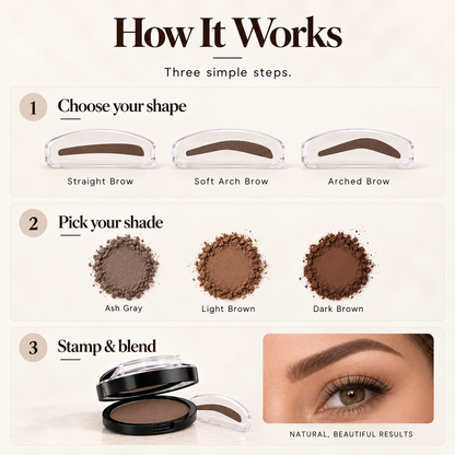 5-Second Brow Stamp Kit – Natural, Fuller-Looking Brows