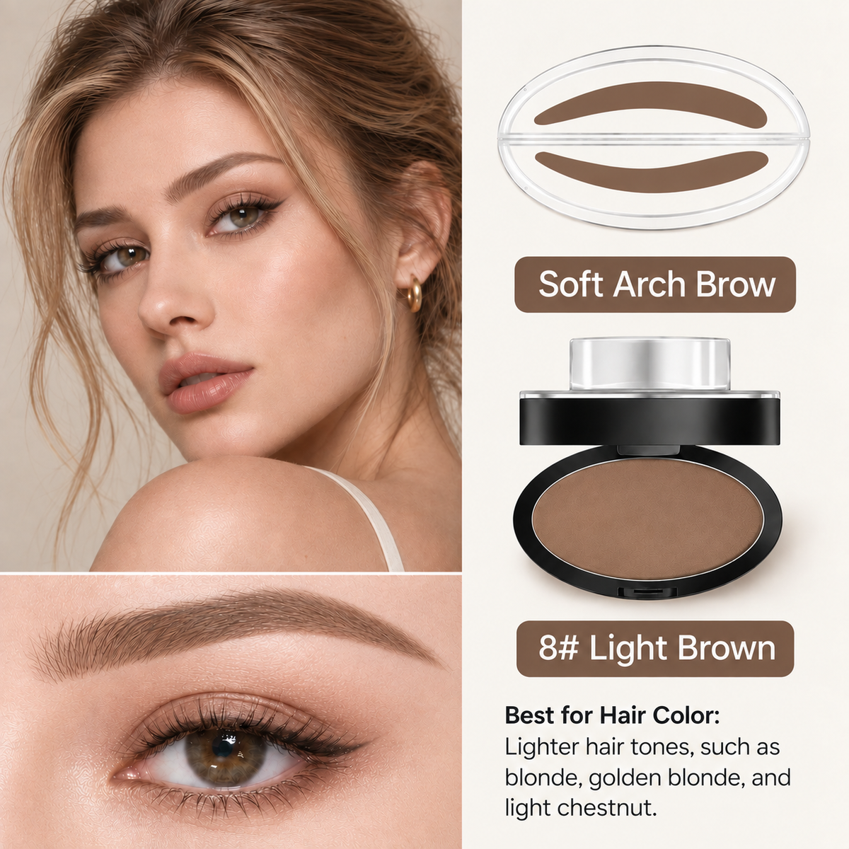 5-Second Brow Stamp Kit – Natural, Fuller-Looking Brows