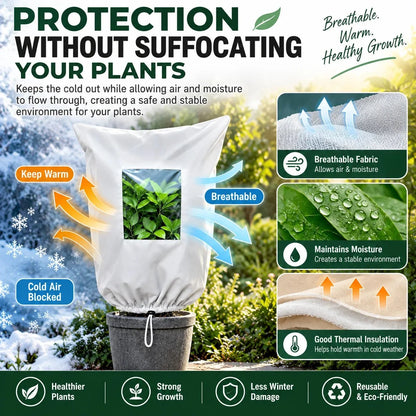 🔥Last Day 60% OFF🌿 WINTER GARDEN ESSENTIAL | Plant Frost Protection Cover – Breathable Reusable Cover for Shrubs, Pots & Young Trees