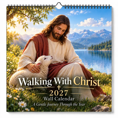 ✝️ 2027 Seasons of Faith Wall Calendar | 12 Months of Christian-Inspired Artwork, Peaceful Countryside Scenes & Shepherd Imagery