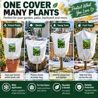 🔥Last Day 60% OFF🌿 WINTER GARDEN ESSENTIAL | Plant Frost Protection Cover – Breathable Reusable Cover for Shrubs, Pots & Young Trees